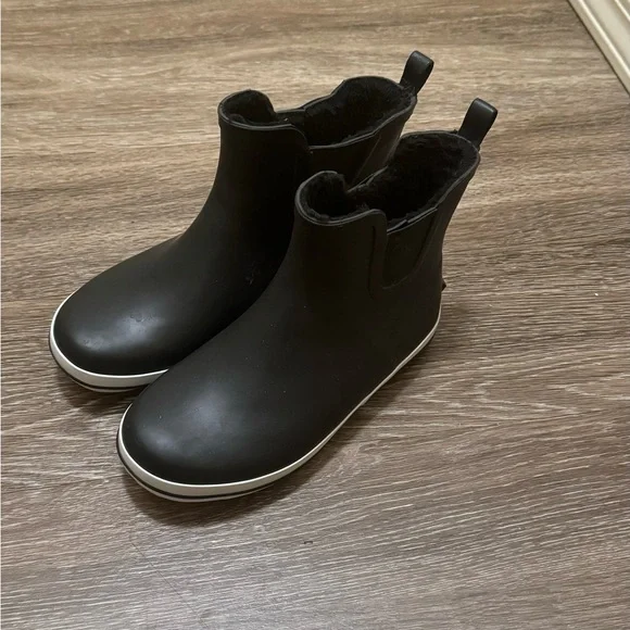 Kamik Black Winter Rain Boots Slip-On Ankle - Picture 1 of 8